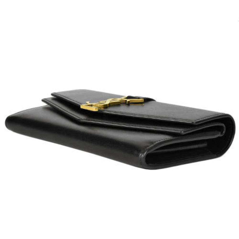 Saint Laurent Sulpice Leather Bifold Long Wallet Black - Picture 3 of 9